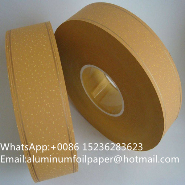 Cigarette yellow cork  tipping paper 