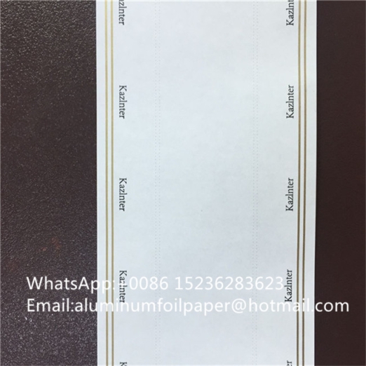 Chinese factory custom logo cigarette white tipping paper